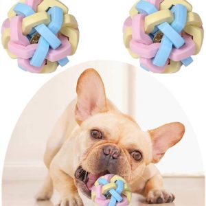 Colorful Vocal Woven Molar Bite Chew Balls Pets Training Toys