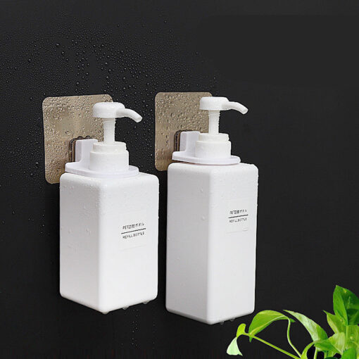 Self Adhesive Wall Mounted Bottle Rack Hook Shampoo Holder