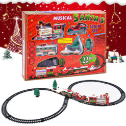 Electric Train Set Railway Tracks Lights Sounds Xmas Toy