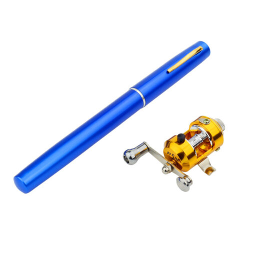 Mini Telescopic Portable Aluminum Fishing Pen Rod Pole Reel - Image 10