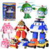 6 Robocar Poli Transformer Mini Action Figure Models Toy