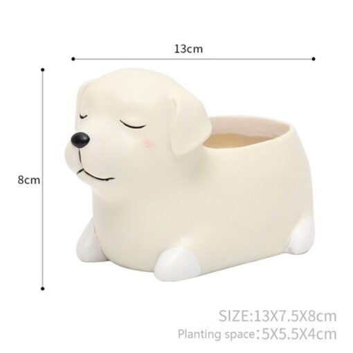 Creative Lovely Sleeping Pet Flowerpot Succulent Plant Pot - Image 4