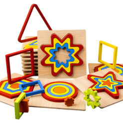 Creative 3D Wooden Geometric Shape Jigsaw Puzzle Toy