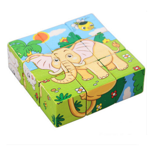 Wooden 3D Early Educational Jigsaw Puzzle Cube Toy - Image 32