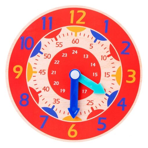 Children Montessori Wooden Clock Cognition Toys