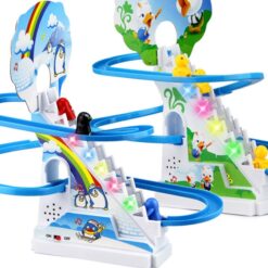 Electric Penguin Climb Stairs Tracks Light Music Toys