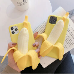 Unzip Banana Silicone Anti-Stress Protector Phone Case