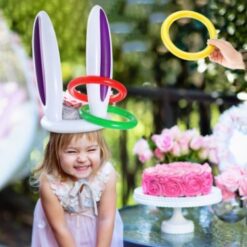 Creativity Inflatable Easter Bunny Ear Ring Toss Hat Toy