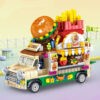 Mini City Hamburger Model Building Blocks Vehicle Toy