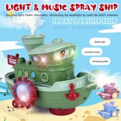 Cartoon Electric Water Rotating Spray Ship Bath Toys