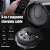 3 In 1 Magnetic Retractable Type C USB Cable Charger
