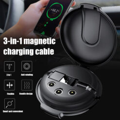 3 In 1 Magnetic Retractable Type C USB Cable Charger