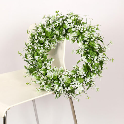 Round Greenery Wreath Home Door Hanging Decoration