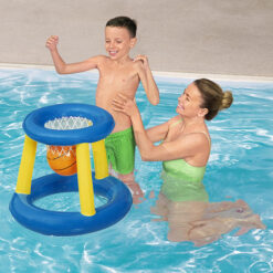 Inflatable Floating Basketball Hoop Ring Toss Game