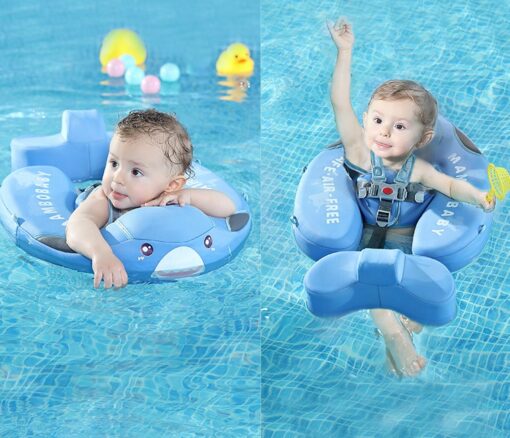 Non-inflatable Newborn Baby Waist Float Lying Ring Pool