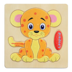 3D Wooden Cartoon Animal Toddler Puzzle Toy