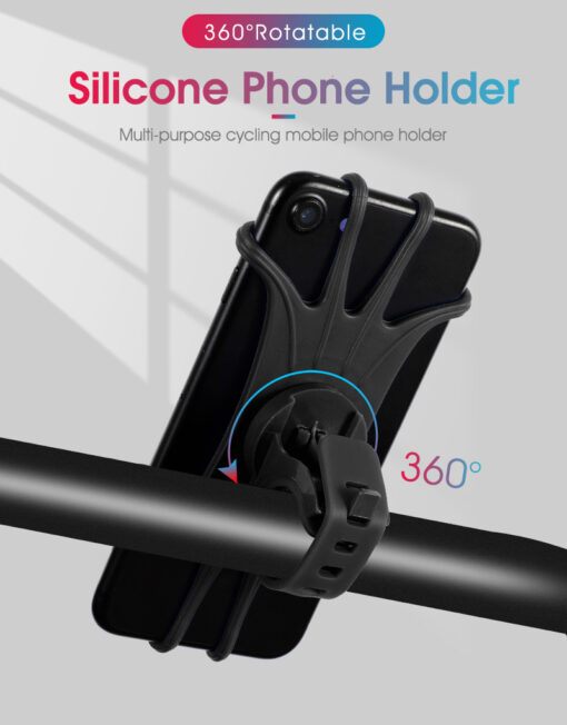 360° Silicone Bicycle Motorcycle Phone Bracket Holder