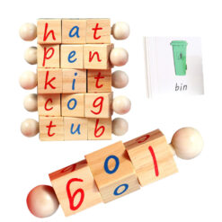 Wooden Words Alphabet Cube Spelling Block Toy
