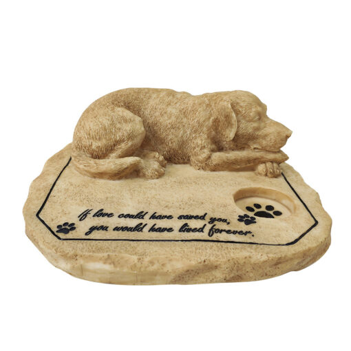 Sleeping Dog Memorial Gravestone Tombstone Ornament