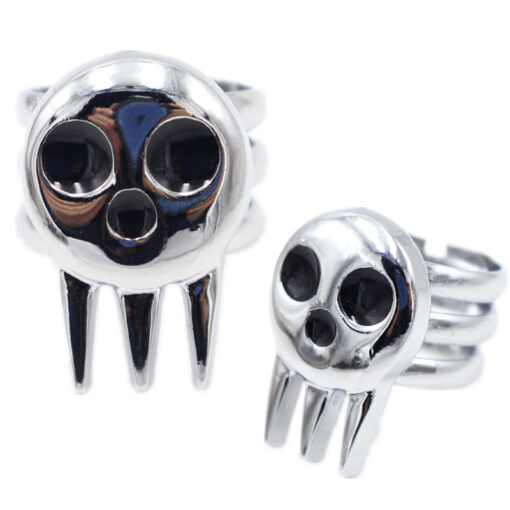 Stainless Steel Adjustable Soul Eater Anime Skull Ring