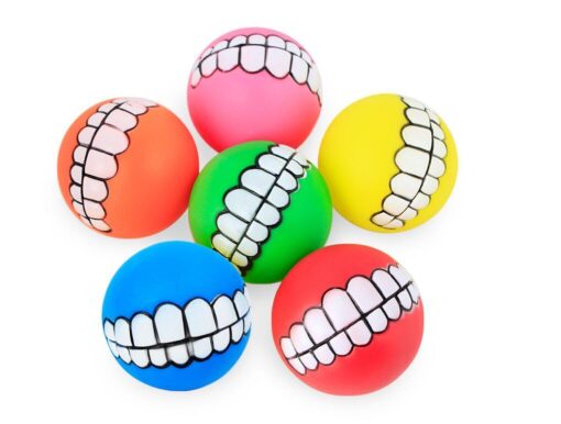 Funny Dog Sound Ball Squeaky Chew Teeth Toy