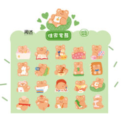 Cartoon Cute Animal Little Bear's Stickers Diary Decor