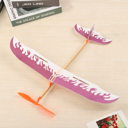 Novelty Rubber Band Airplane DIY Powered Glider Toy - Image 2