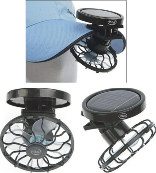 Mini Clip-on Hat Outdoor Solar Energy Power Cooling Fan
