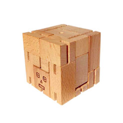 Wooden Magic Cube Robot Puzzle Lock Mechanism Box