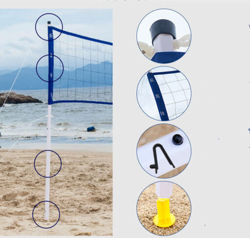 Adjustable Folding Ourdoor Sports Volleyball Rack Net - Image 2