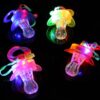 LED Light Up Glowing Pacifier Whistle Flashing Toy