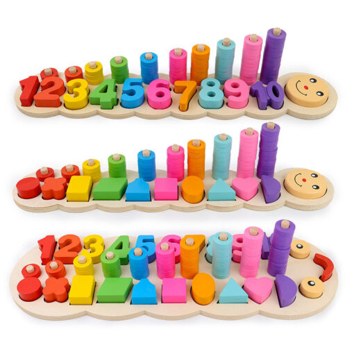 Wooden Digital Shape Matching Logarithmic Board Toy