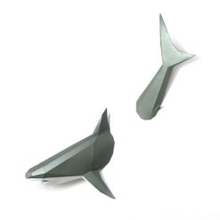 3D Shark Animal Paper Model Home Wall Decor