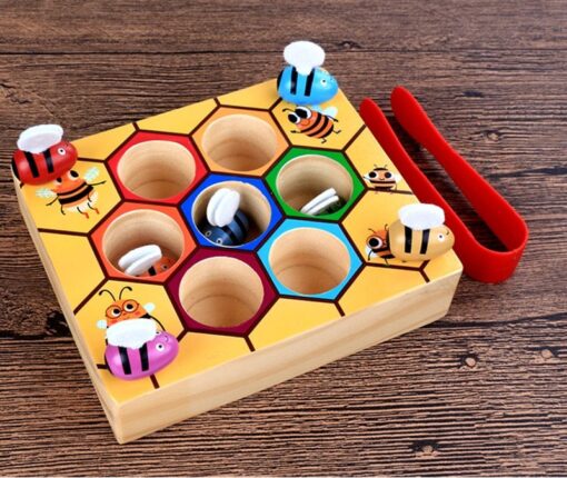 Wooden Beehive Early Educational Board Game Toys