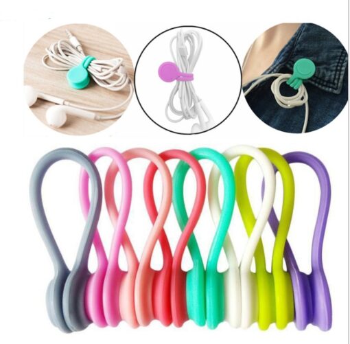 Silicone Magnet Cable Winder Holder Organizer