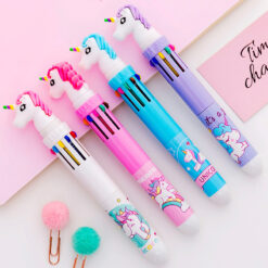 Cartoon Unicorn Multi-Color Retractable Ballpoint Pen