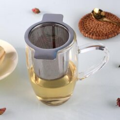 Stainless Steel Binaural Tea Leak Strainer Filter Infuser
