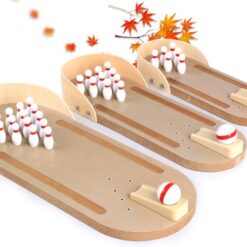 Wooden Mini Desktop Bowling Desktop Game Kids Toy