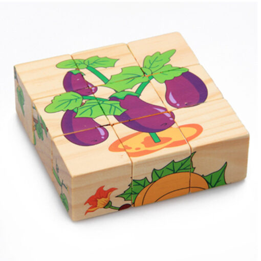 Wooden 3D Early Educational Jigsaw Puzzle Cube Toy - Image 30