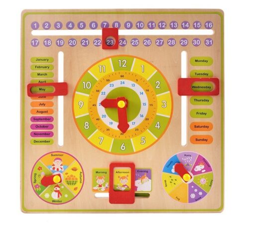 Wooden Montessori Clock Children's Educational Toys