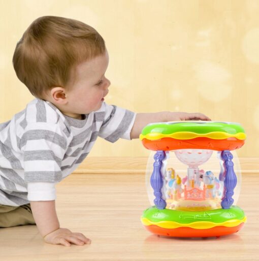 Cute Baby Hand Drum Music Lights Educational Toys