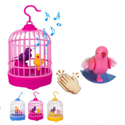 Electric Parrot Cage Lighting Inductive Voice Control Toy