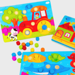 Wooden Jigsaw Color Cognition Board Educational Toys