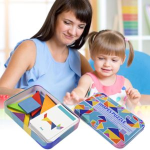 Children Wooden Tangram Puzzle Brain Teaser Puzzle Toy