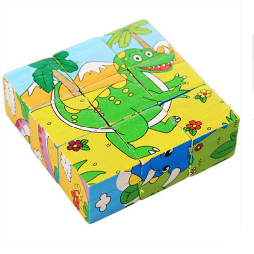 Wooden 3D Early Educational Jigsaw Puzzle Cube Toy - Image 29