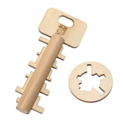Wooden Unlock Key Puzzle Early Educational Toy