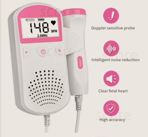 LCD Ultrasound Prenatal Meter Baby Heart Rate Monitor