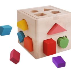 Wooden Geometric Shape Early Educational Sorting Box