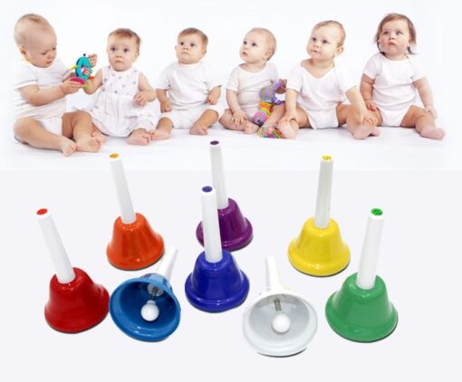 8 Tone Colorful Melody Carillon Class Hand Bell Toy