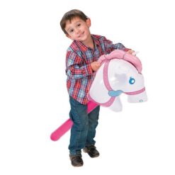 Inflatable Head Horse Stick Riding Animal Toy